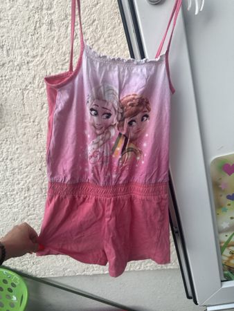 Kurzoverall Disney Frozen Elsa Anna Grösse 116 Rosa