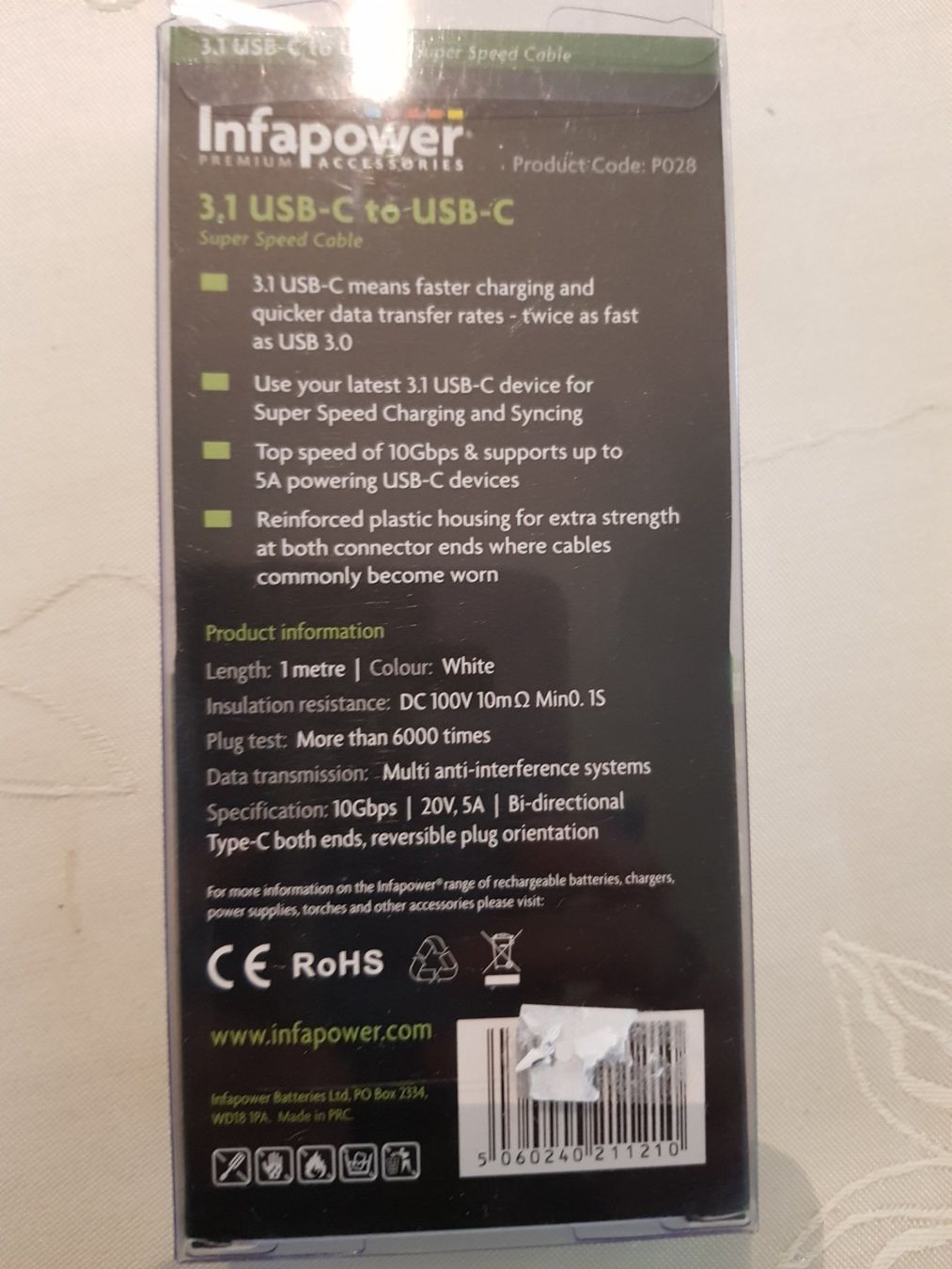 Cavi: USB-C 301 Kabel  weiss 1m Neu! – Nuovo e nell'imballaggio originale da Lupfig venduto da Angel17 1