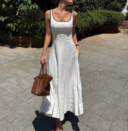 Zara Linen blend midi dress NEW