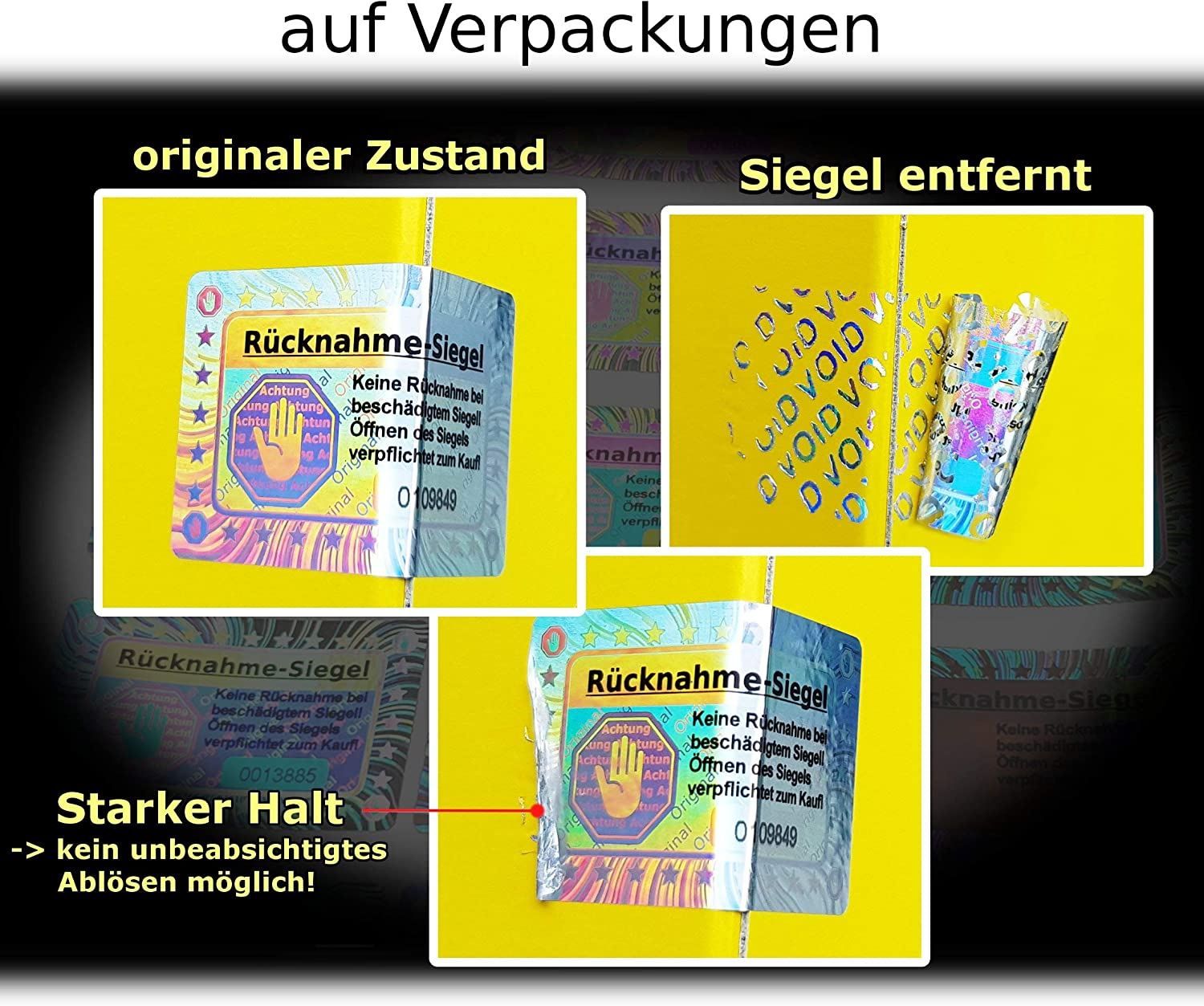 Sonstiges für Büro & Gewerbe: 50 Stück  3D-Holo-Sticker – Neu und originalverpackt aus Reiden von Gelbmeise 5