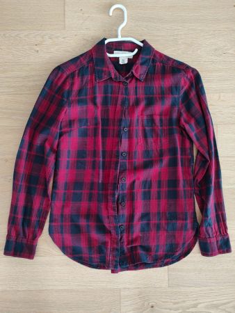 L.O.G.G. Damen Flanellhemd Gr. XS rot/blau kariert