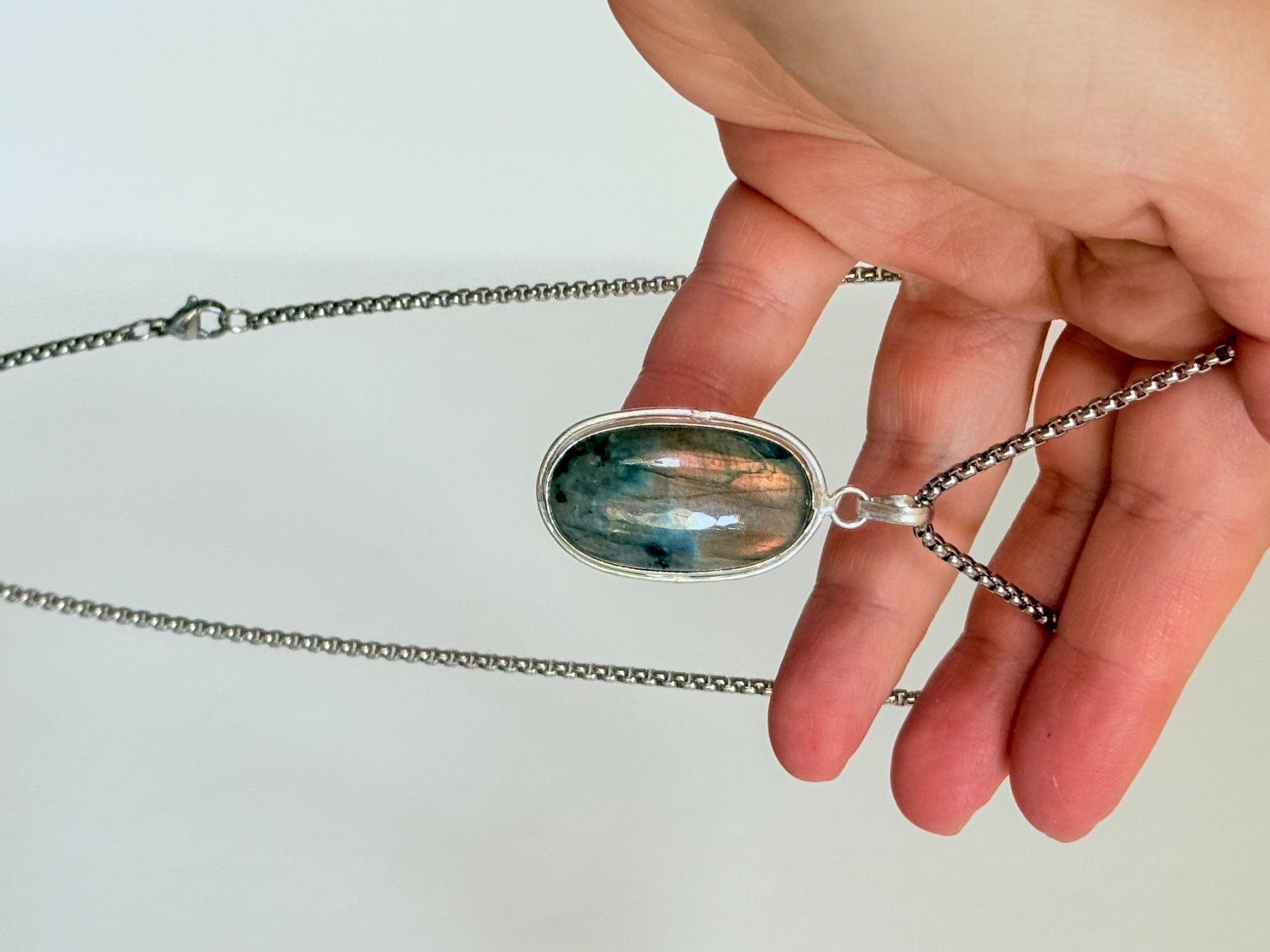 Catenine: Collier labradorite, élégant et tendance ✨ – Nuovo e nell'imballaggio originale da Genève venduto da AWWA 5