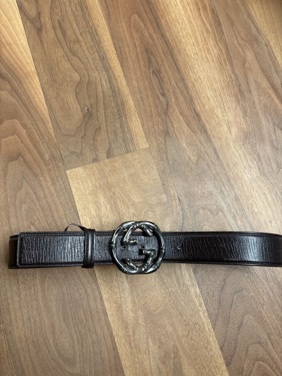 Gucci Cinture: Gucci GG Bamboo Gürtel dunkelbraun – Usato da Rüttenen venduto da Peace61