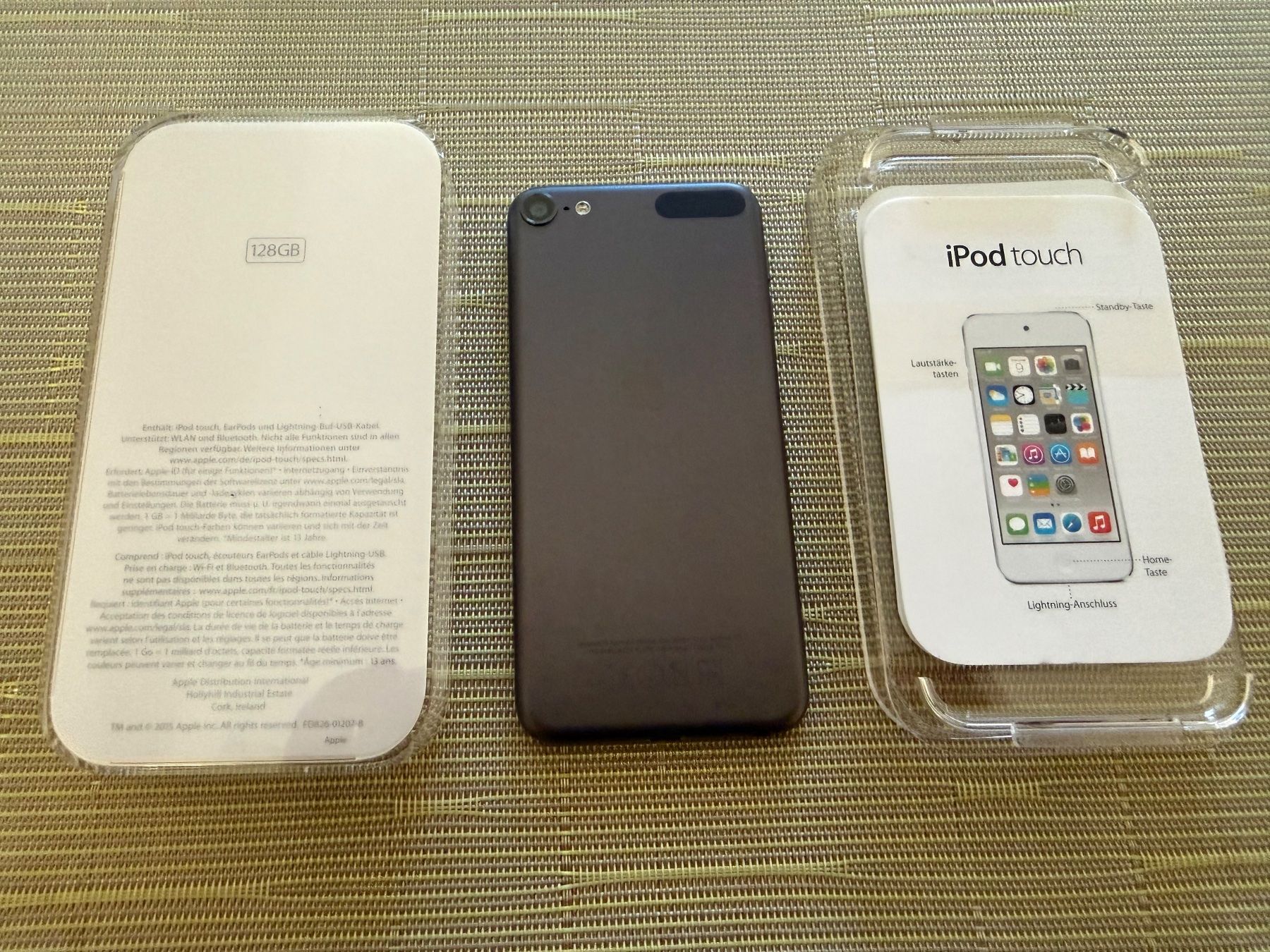 Apple Lettore multimediale portatile: Apple iPod Touch 6th Gen 128GB Space Grey mit OVP – Usato da Pfäffikon ZH venduto da Blue66 1