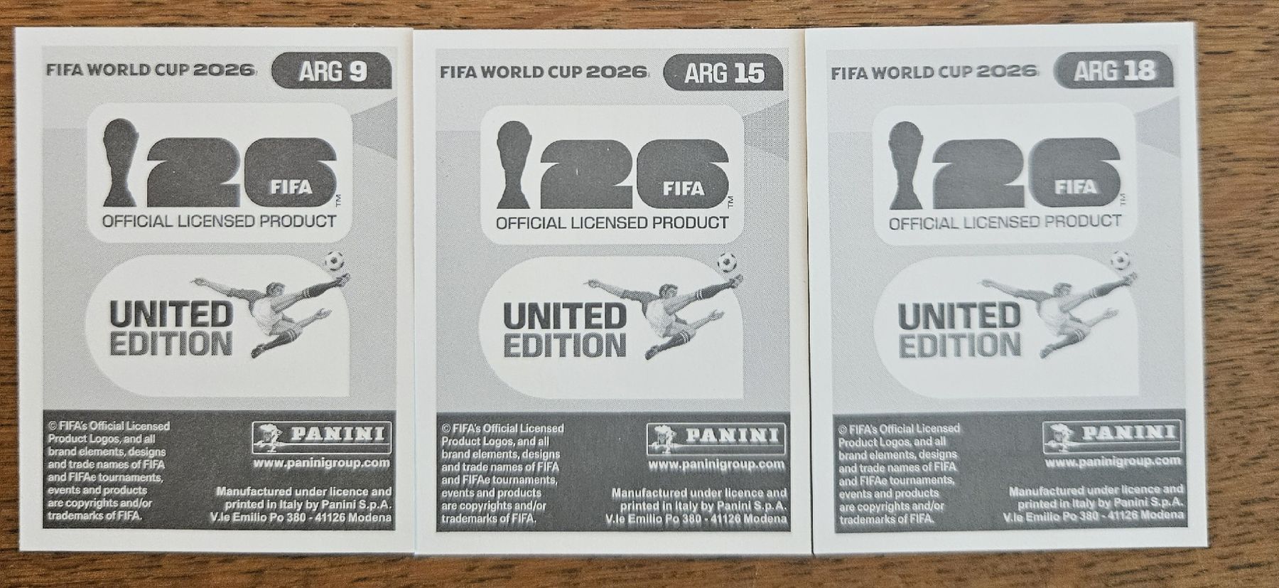 Panini Carte collezionabili: Panini Sticker WM 2026 - ARG 9/15/18 – Nuovo (secondo la descrizione) da Reinach BL venduto da BaselStar 1