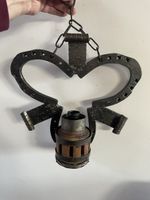 Ancienne Lampe Rustique Carnotzet Fer Forgé
