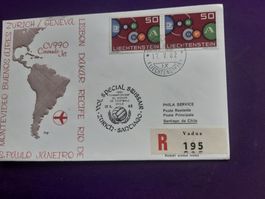 Flugbrief-Spevial Vaduz-ZH-SANTIAGO 17.V.1962