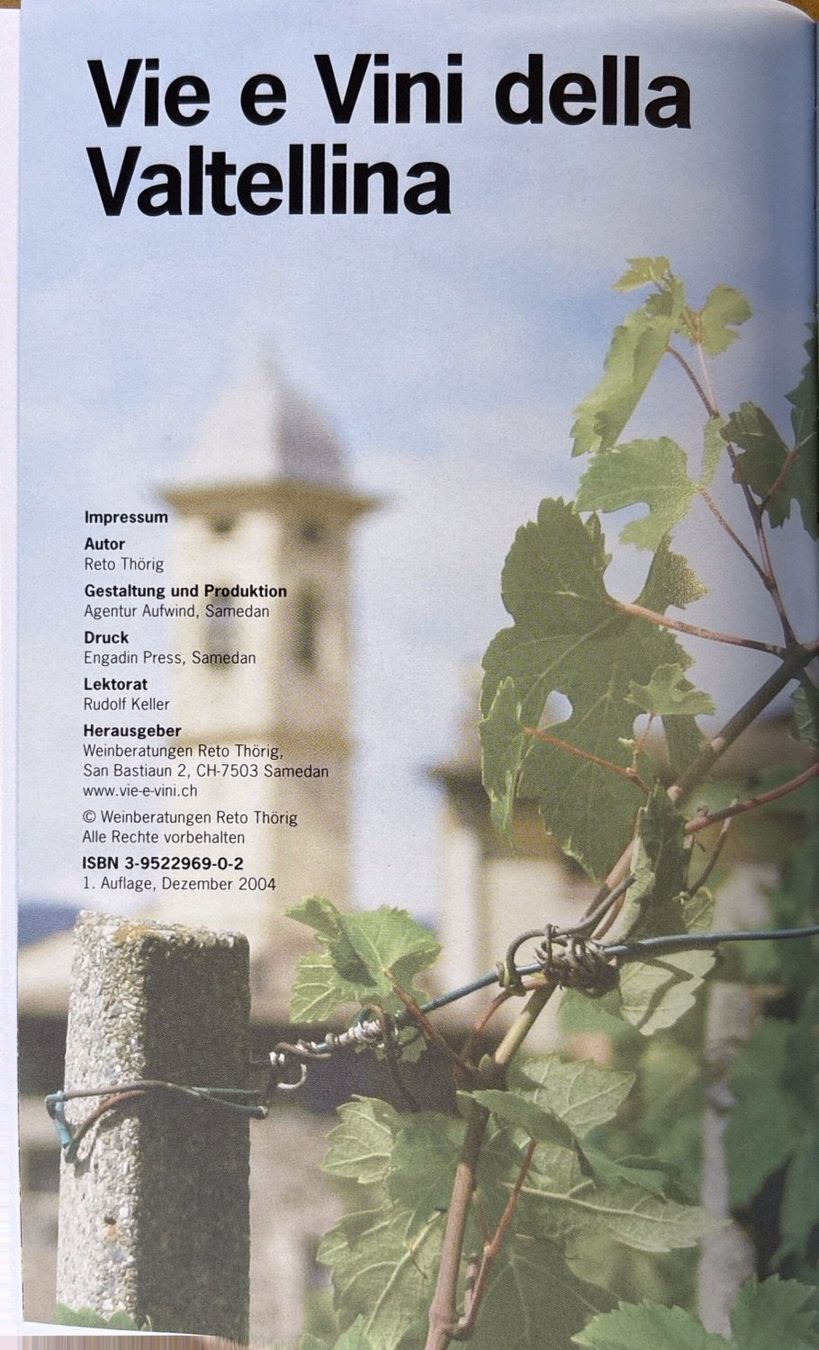 Libri: Vie e Vini della Valtellina - Ein Wein-Reiseführer – Nuovo e nell'imballaggio originale da Sarnen venduto da Livres 2