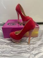 Sexy Plateau Pumps rot Gr  36 Neu