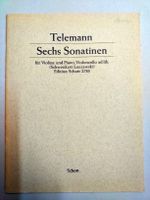 Musik Noten für Violine und Klavier: Telemann, 6 Sonatinen