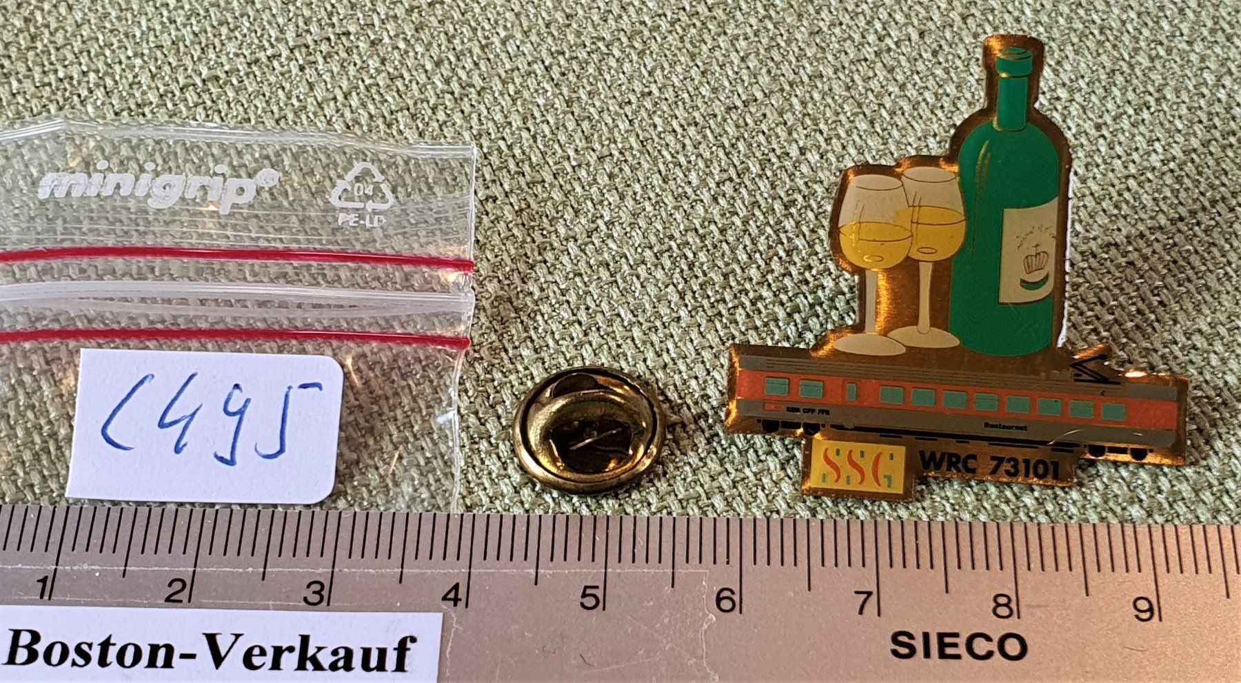 Placchette & Badge: C495 - Pin SSG SBB Restaurant Wagen WRC – Usato da Reinach BL venduto da Boston-Verkauf 2