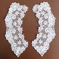 Paar Spitze Spitzenkragen Col en Dentelle Shabby Chic Kragen