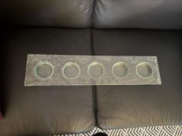 Teelicht-Kerzenhalter aus Glas, 5er-Reihe, sehr gemütlich!