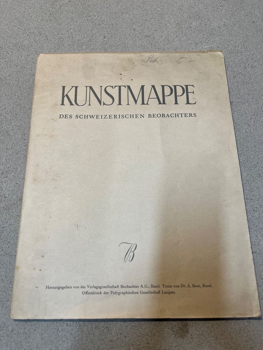 Libri: Kunstmappe des schweizerischen Beobachters – Usato da St. Peterzell venduto da andrea2012 1