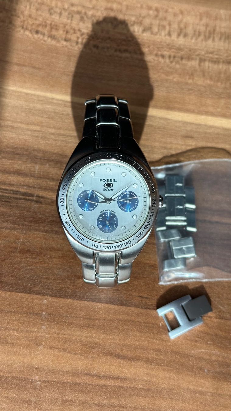 Fossil Orologi: Fossil Blue, Chronograph Edelstahl Uhr – Usato da Thalwil venduto da Tokee 1
