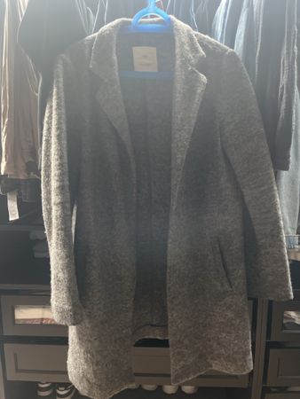 Wollmantel von Mango, Grau, Grösse M