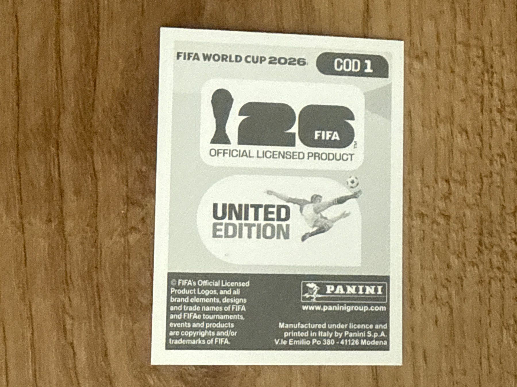 Panini Sammelbilder & Trading cards: Panini FIFA World Cup 2026 Sticker COD 1 – Gebraucht aus Glattbrugg von Schweigmatt 1