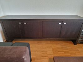 Sideboard dunkelbraun mit Kratzer, ideal für Geschirr 4 Türe
