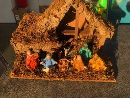 Weihnachtskrippe mit Musik ,stille Nacht