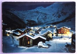 Saas-Fee 1800 m, Bei Mondschein