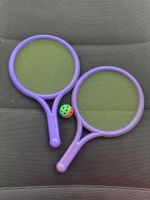 2er Set Kinder ‚Tennisschläger‘ mit Ball, lila, für Spiel &