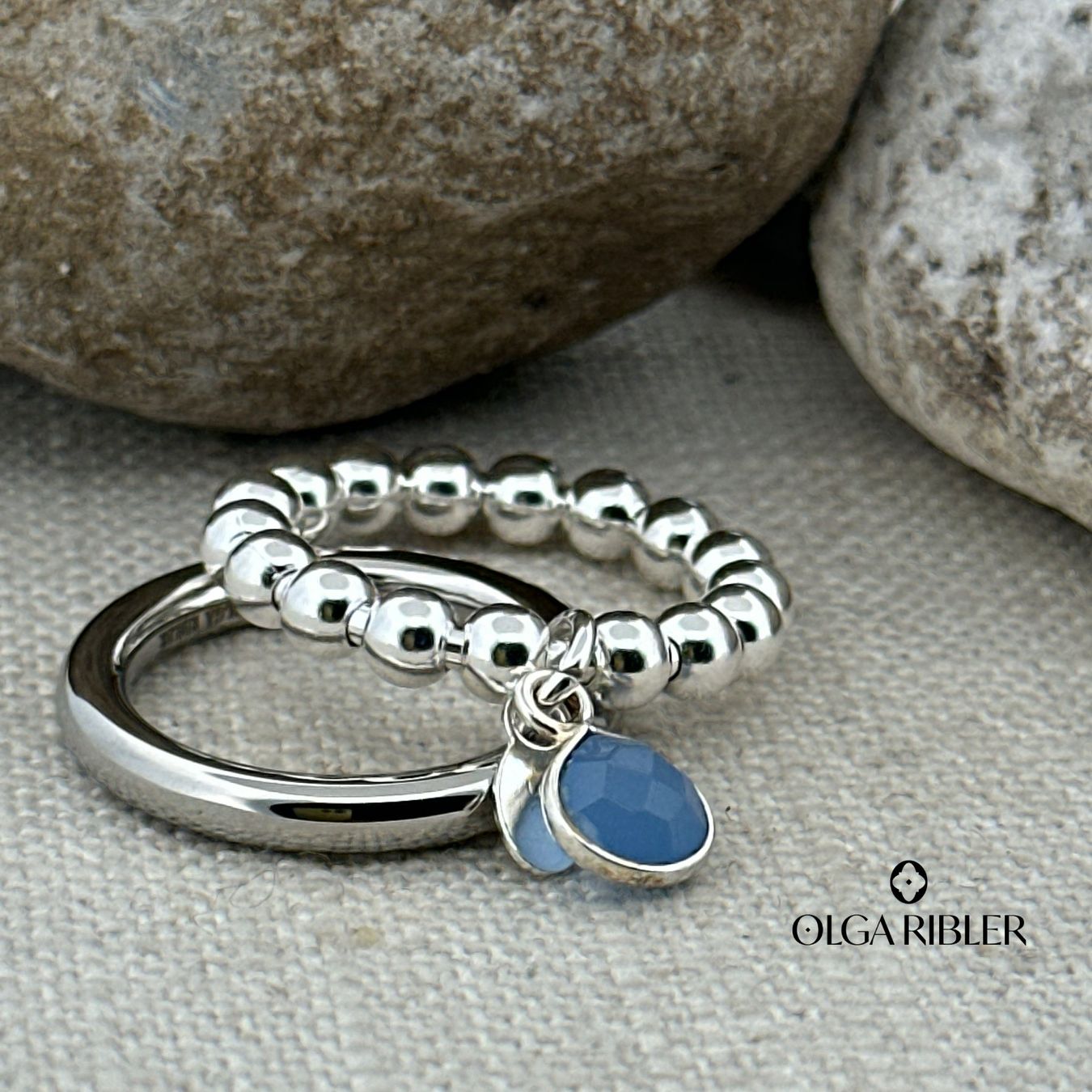Olga Ribler Anelli: Ring SET Edelstahl & Silber Grösse 54 – Nuovo (secondo la descrizione) da Luzern venduto da Schmuckoutlet 3