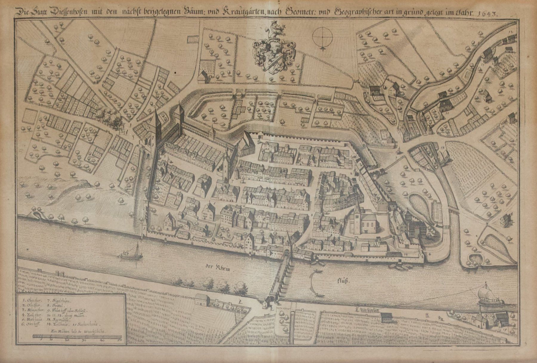 Stiche: Merian Stich Diessenhofen 1643 – Gebraucht aus Hagenbuch ZH von Consus