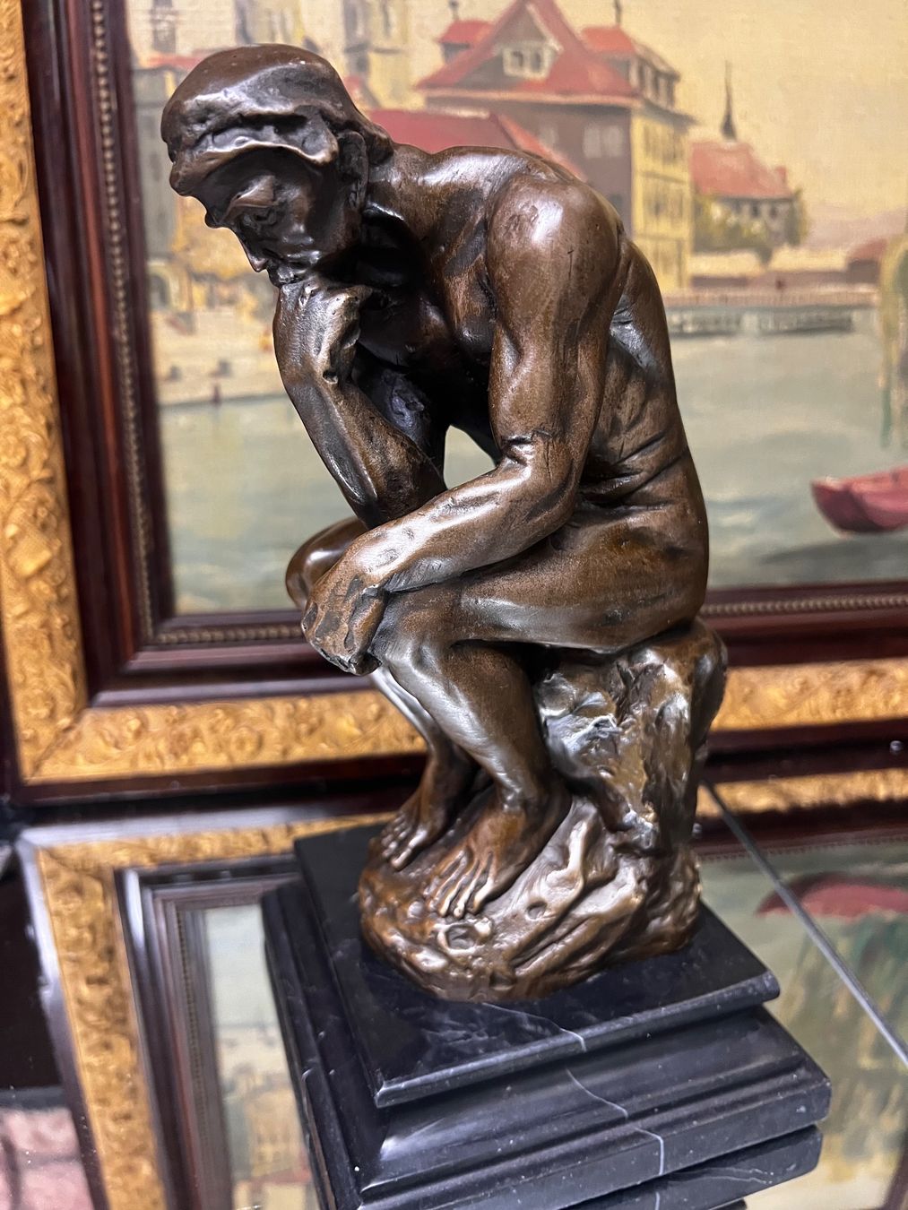 Sculture & Statue: Wunderschöne Bonze Figur "Der Denker" – Usato da Oberengstringen venduto da Cici7