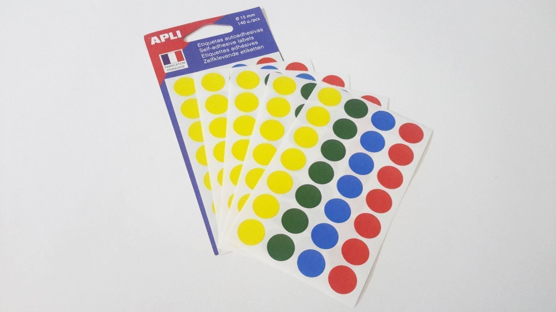 Sticker: Markierungspunkte, bunt, 15mm, 140 Stück – Nuovo e nell'imballaggio originale da St. Gallen venduto da cointec 1