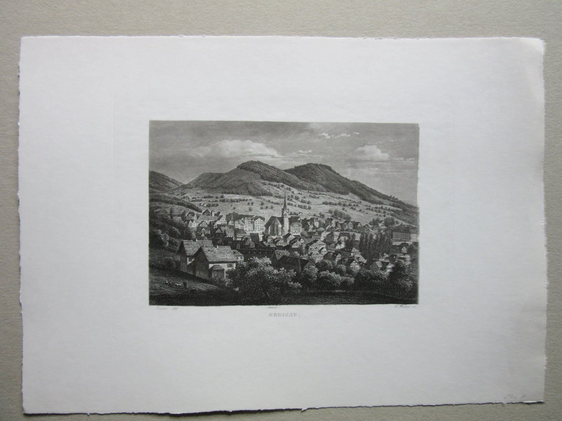 Incisioni: HERISAU  AQUATINTA – Usato da Gersau venduto da grafik-kunst 1