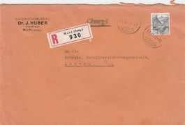 Muri (Aarg.)-Einschreibebrief 1939