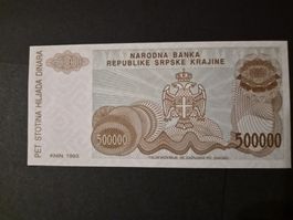 Croatie 1993 500.000 dinara PR23 UNC