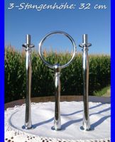 ETAGEREN STANGEN  Shabbyring silber  für  3-lagige Etagere
