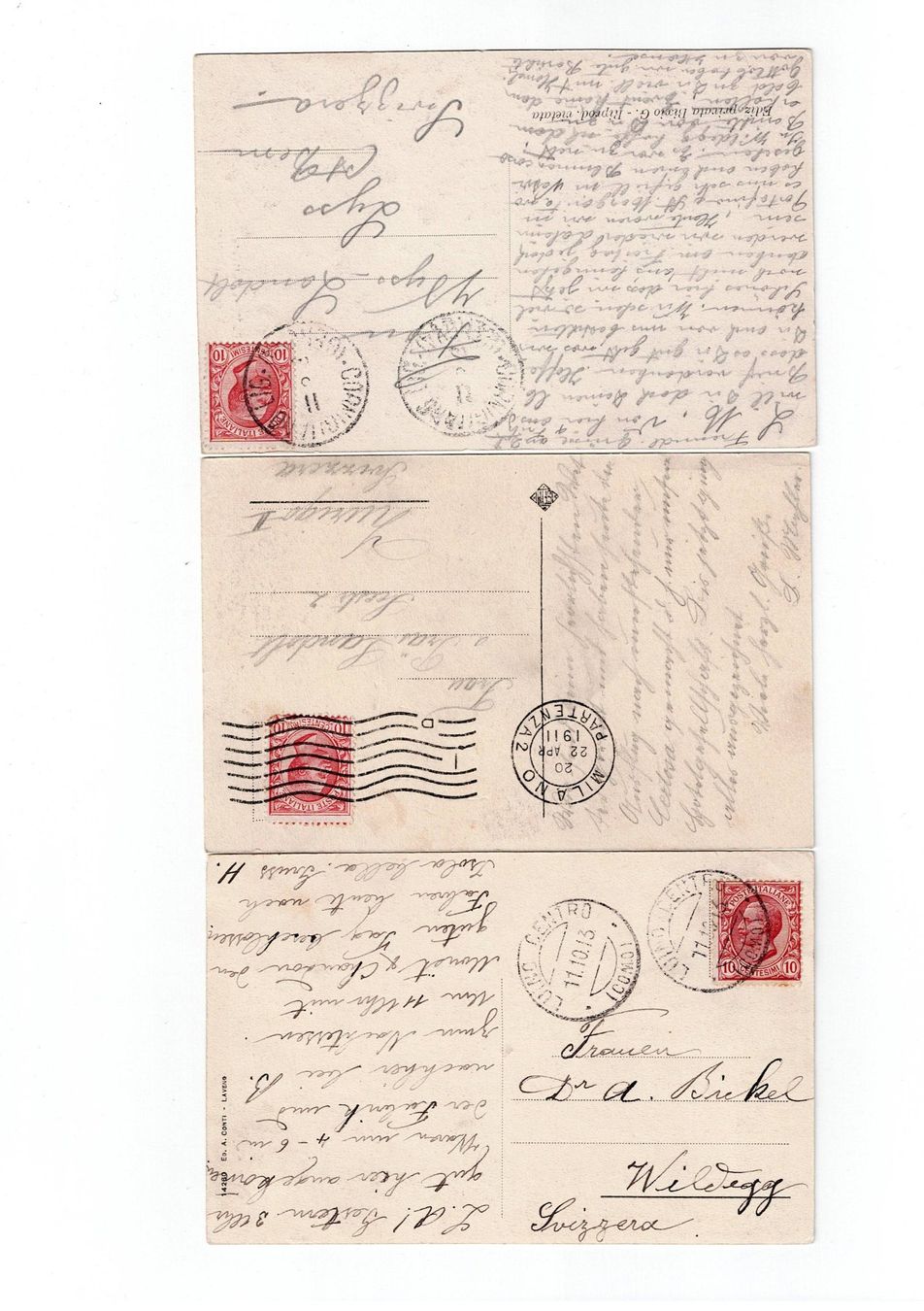 Ansichtskarten: Italien, 15 Ansichtskarten ab 1901 – Gebraucht aus Hinteregg von McCharly01 4