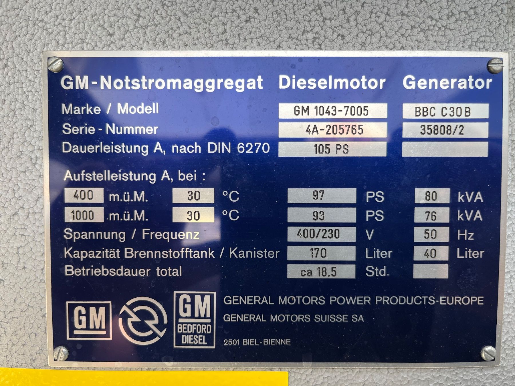 Generatori di corrente: Generator Notstromaggregat – Usato da Egnach venduto da danba01 6