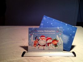 Weihnachtskarten 4 er Set, mit Couvert Santa Claus