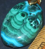 Anhänger L-1552 – Chrysokoll Malachit – 27x18mm