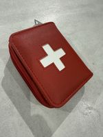 Roter Geldbeutel mit Schweizerkreuz Design, Neu!!