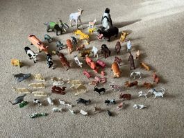 Grosse und kleine Plastiktiere, Haus- und Wildtiere