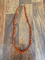 Hochwertige Kette aus Karneol orange/rot 52 cm guter Zustand