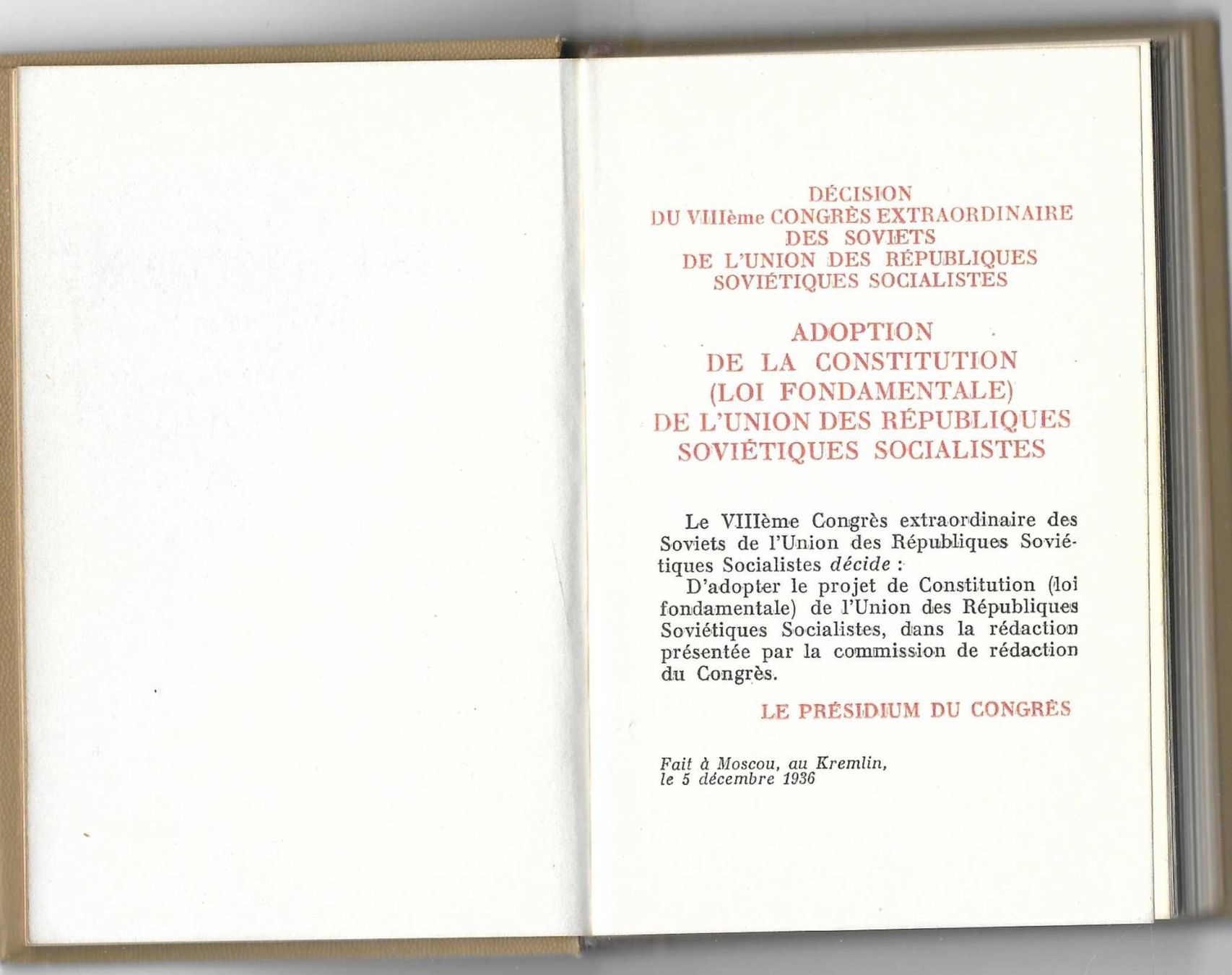 Libri: CONTITUTION DE L'UNION DES REPLUBLIQUES SOVIETIQUES – Usato da Bex venduto da Giorgiob 1