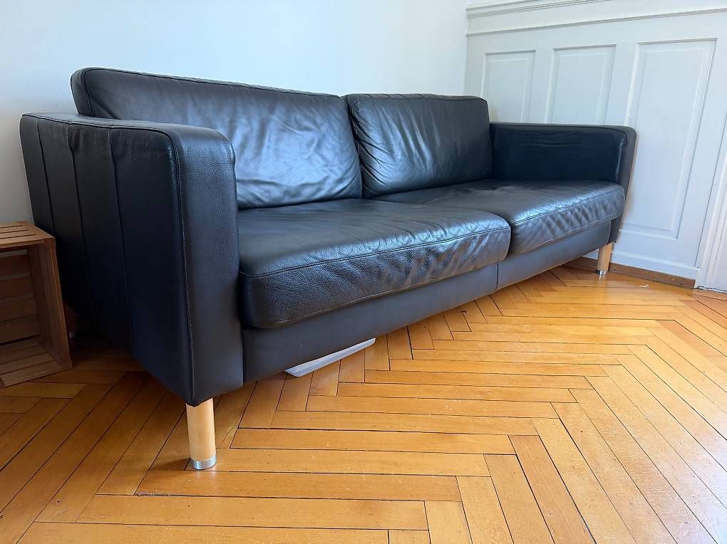 Sofas: Schwarzes Ledersofa – Gebraucht aus Zürich von safira_p 2