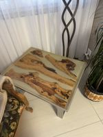 Holztisch mit Epoxidharz, Unikat, Salontisch