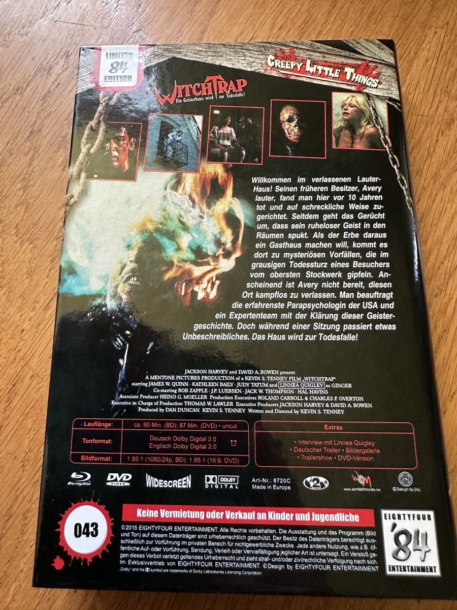 Alle DVDs: Witch Trap große Hartbox Bluray 84 Entertainment – Gebraucht aus Benken ZH von Audi-erich 1