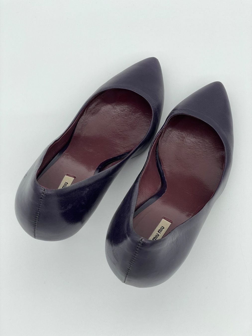 Miu Miu Scarpe da donna: Miu Miu Pointed-Toe Leather Pump EU 36.5 Lila – Usato da Zürich venduto da shoe_shop 3