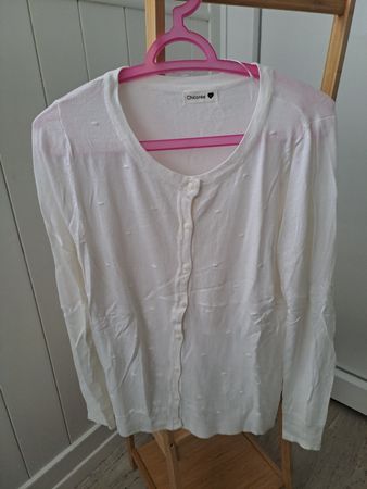 Damen Cardigan Weiss Grösse L