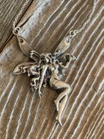 Vintage Kette XL Elfe Sterling Silber - Jugendstil Repro