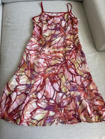  SYEILMAN SLIP DRESS 🌸 abstract print, size M/L