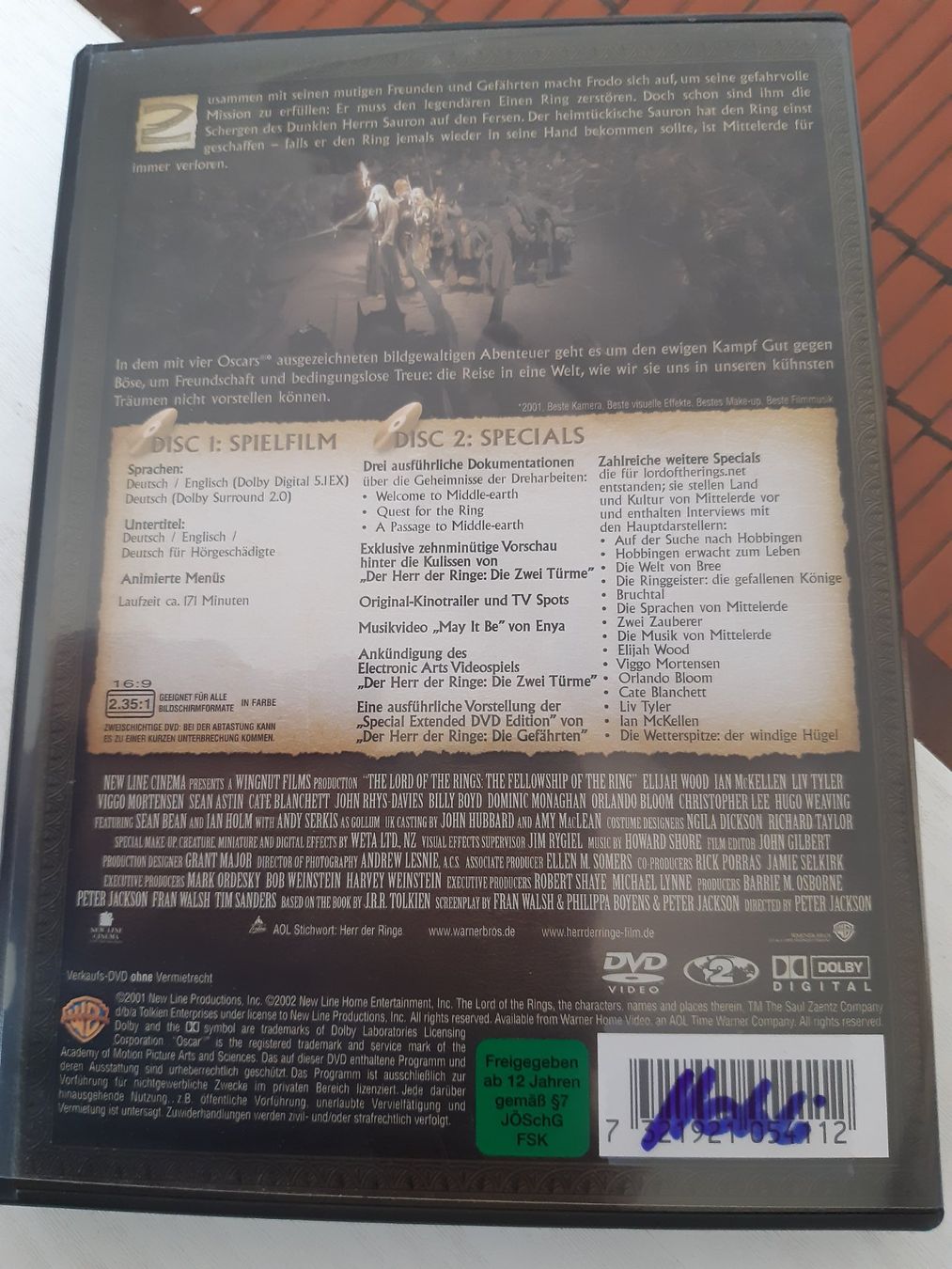 Tous les DVDs: Der Herr der Ringe - Die Gefährten – D'occasion à Domat-Ems par nugipuff 1
