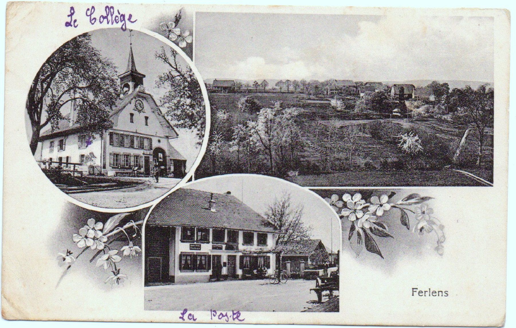 Ansichtskarten: FERLENS Jugendstil Collège - Poste – Gebraucht aus Jona von philajona
